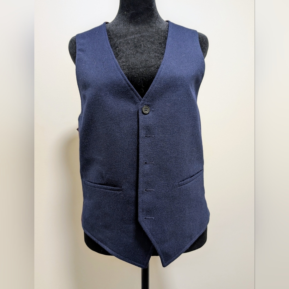 Vintage Navy Suit Vest – Classic Tailored Waistcoat